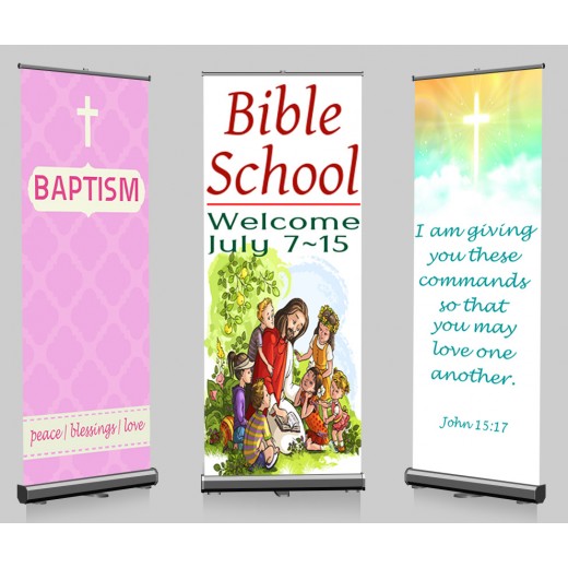 Pop-up Banners Custom Full Color Print and Stands 33" x 79"